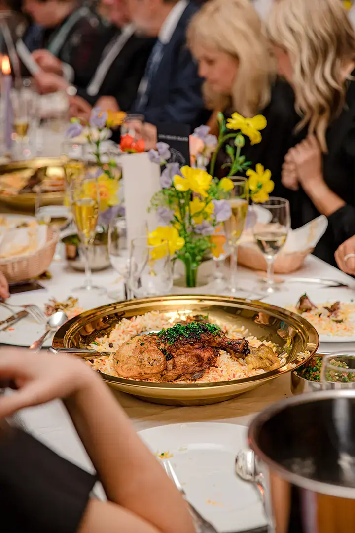 Buffet spread at wedding