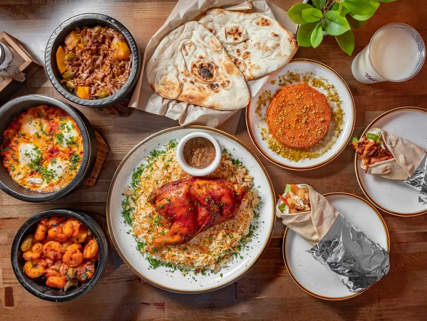 A selection of Malooga Yemeni and Middle Eastern dishes